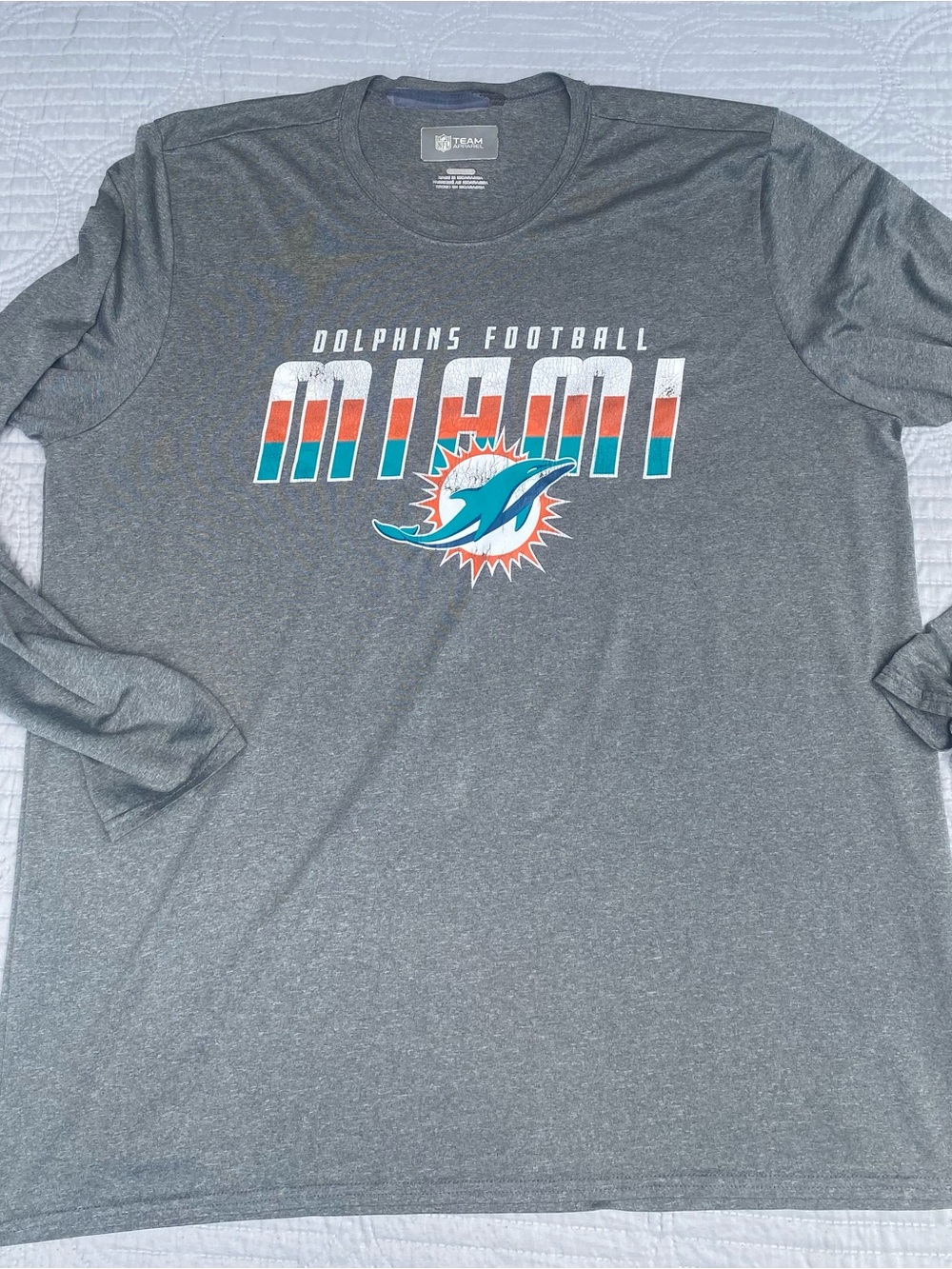 NFL Miami Dolphins Gray Long Sleeve Tee